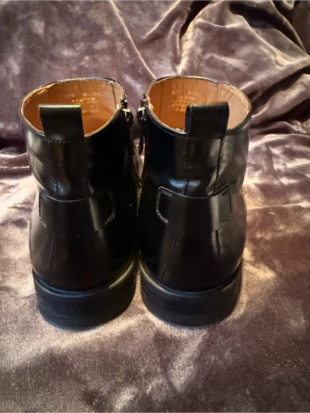 Kenneth Cole Black Leather Chukka Zip Boots